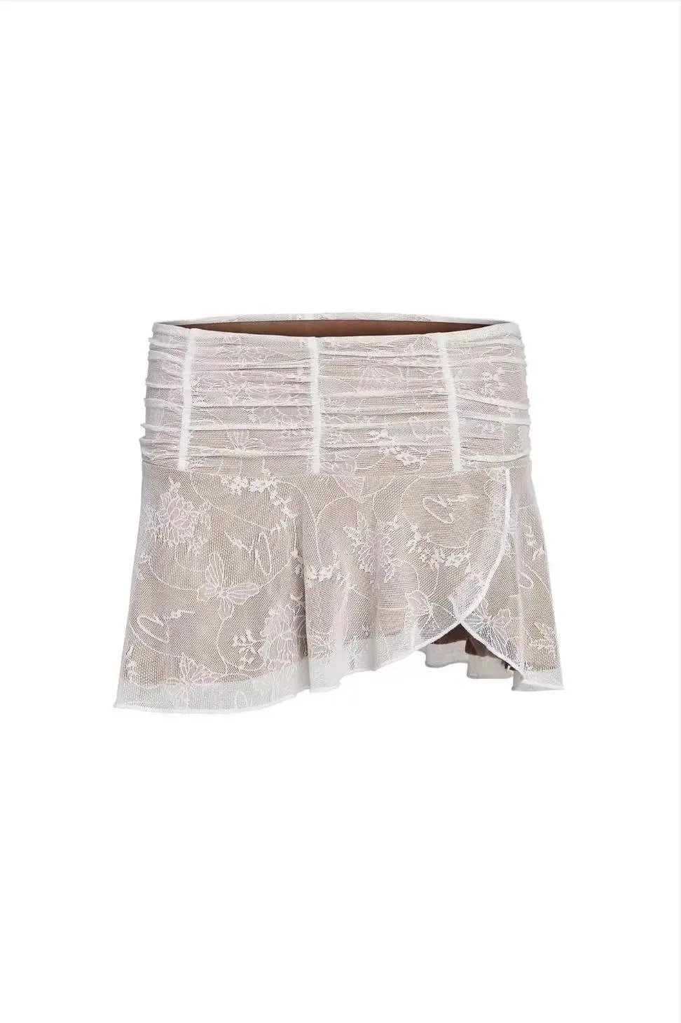 Design Lace Wrap Skirt Black - 11