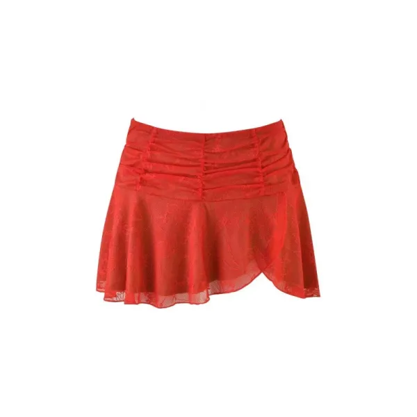 Design Lace Skirt Red Skirt - 1