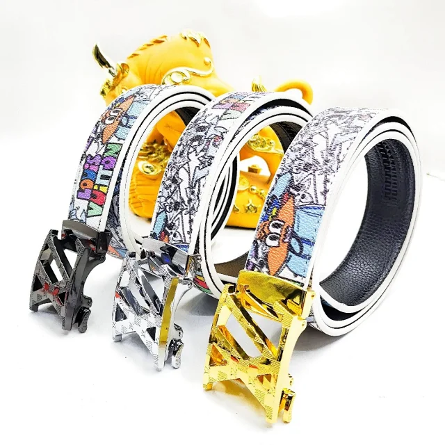 Louis Vuitton Belts Automatic Ratchet Buckle Printed Belt product detail image 4