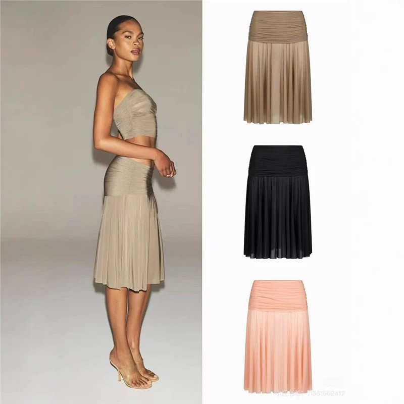 Milky Sheer Midi Skirt