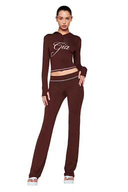 thumbnail for Trousers casual fashion high waist European and American suit in stock foreign trade new permed INS two-piece set painting bandeau 2024 *No quality problems must be returned without reason