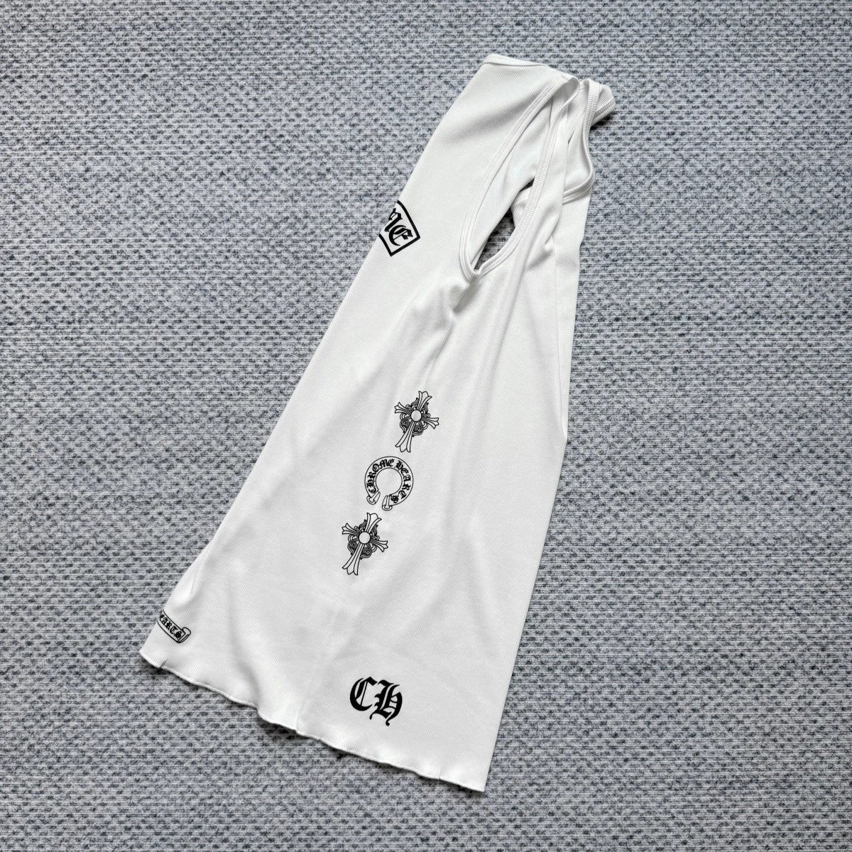Chrome Hearts Dresses Sleeveless ribbed mini dress with graphic logo print image 3