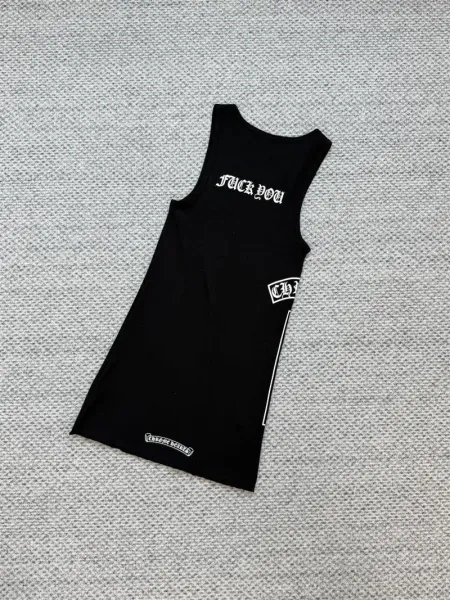 Chrome Hearts Logo Print White Vest-Top - 7