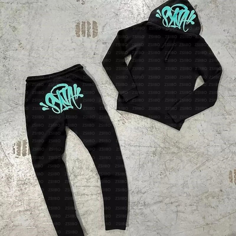 T03黑色套装【蓝印花】