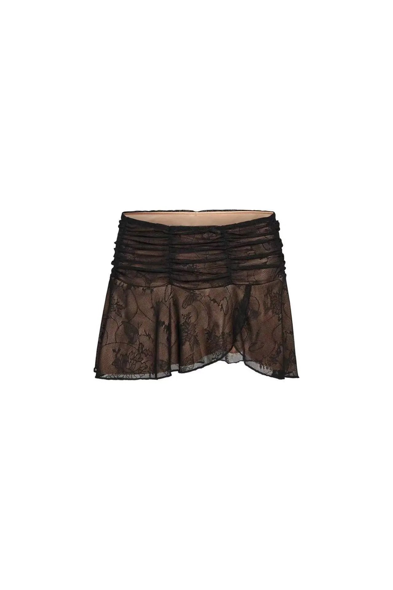 Design Lace Wrap Skirt Black - 12