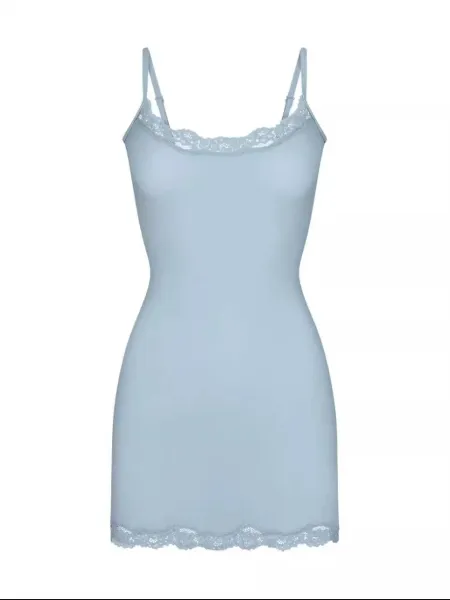 Design White Lace-Trim Camisole Dress - 22