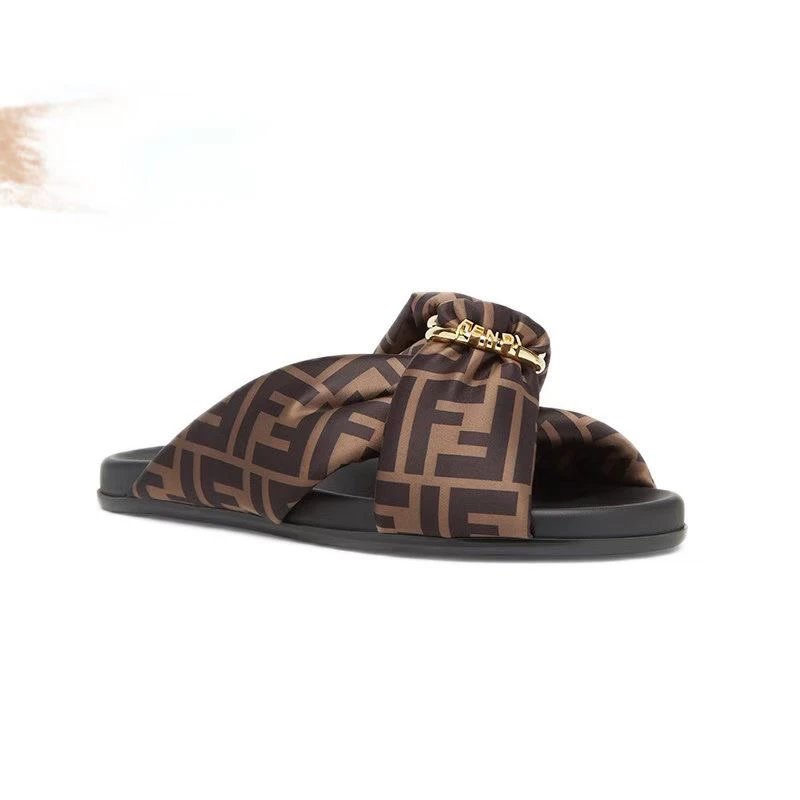Fendi FF Logo Slide Sandals