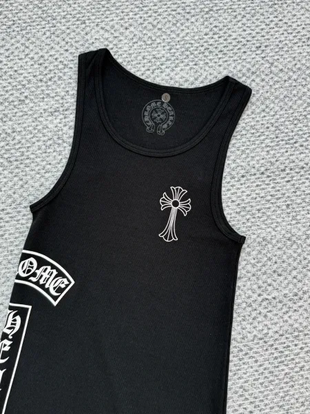 Chrome Hearts Logo Print White Vest-Top - 8