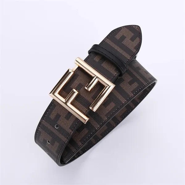 Fendi FF Logo Canvas Belt Brown - 19