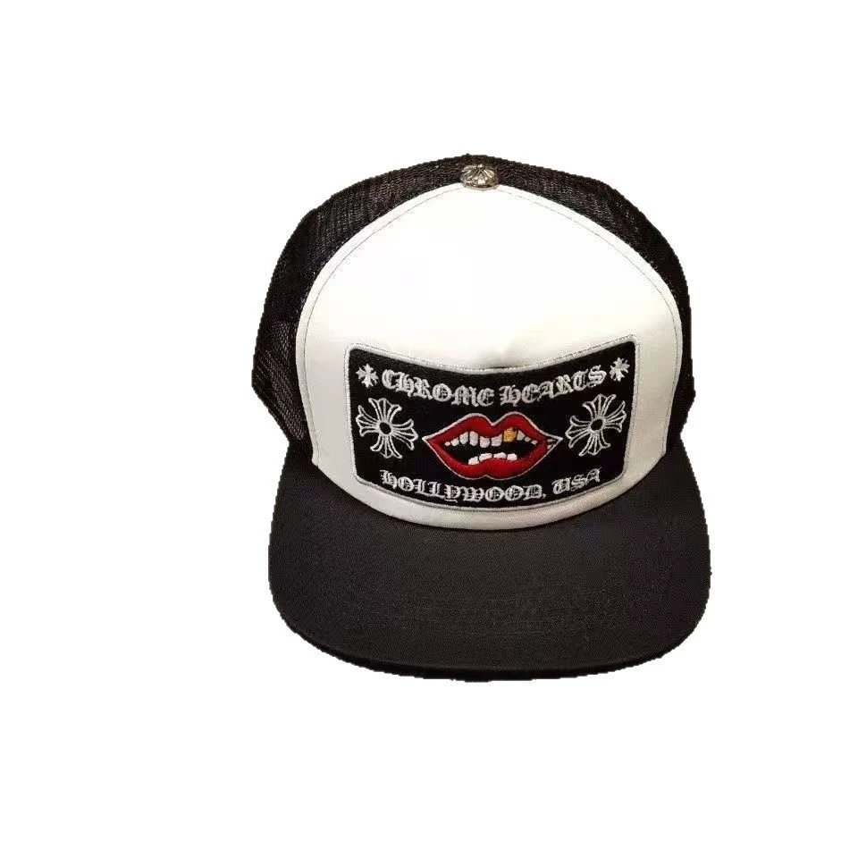 Chrome Hearts Logo Patch Trucker Cap Red/White - 14