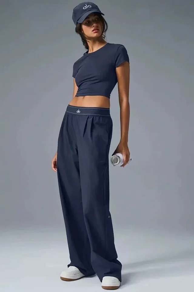Alo Yoga Trousers Wide-Leg Elastic-Waist product detail image 12