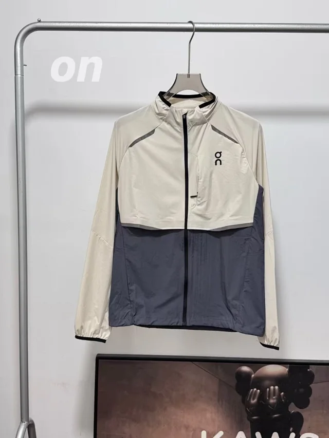 On Jackets Lightweight stand-collar reflective color-block running jacket product detail image 6