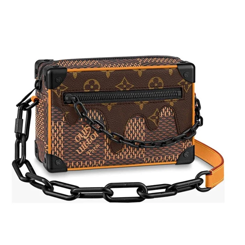 Classic universal single shoulder bag, fashionable men's and women's retro bag, oblique style, small