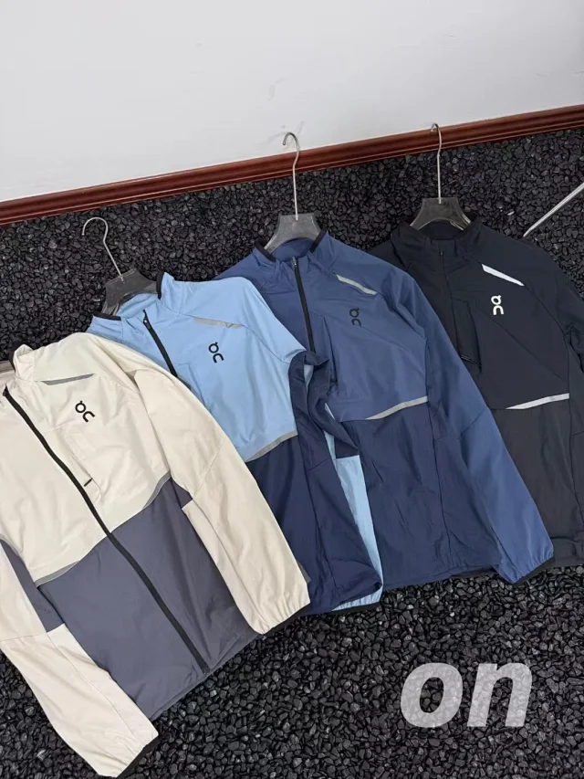 On Jackets Lightweight stand-collar reflective color-block running jacket product detail image 7