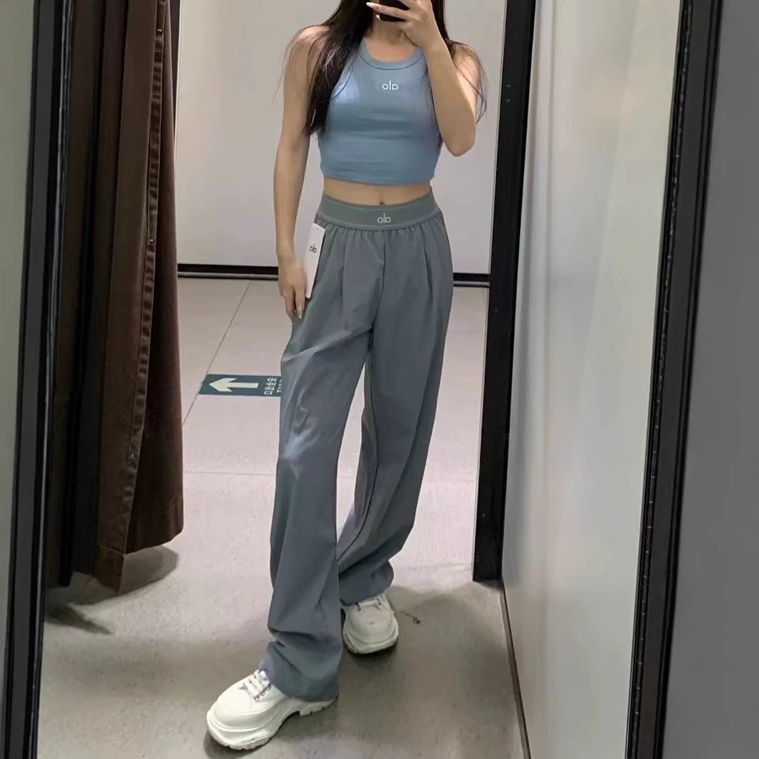 女百搭显垂感休闲裤子瑜伽裤早春裤瘦直筒宽松运动休闲裤瑜伽无质量问题不可无理由退货 3