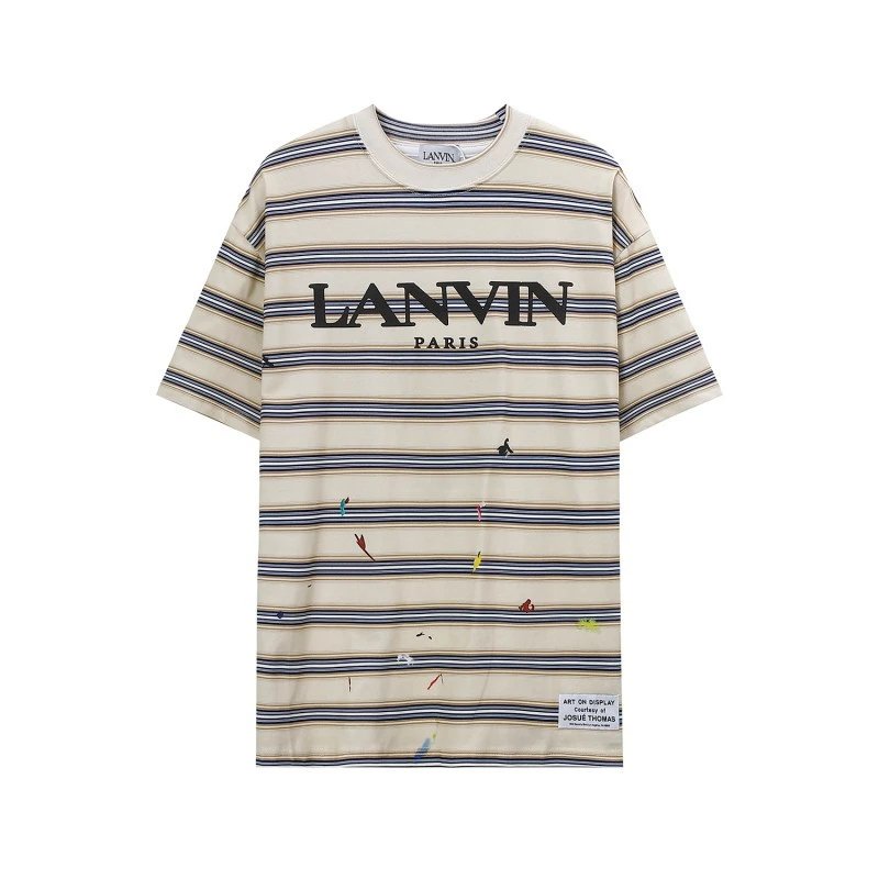 LANVIN Striped Graphic T-Shirt