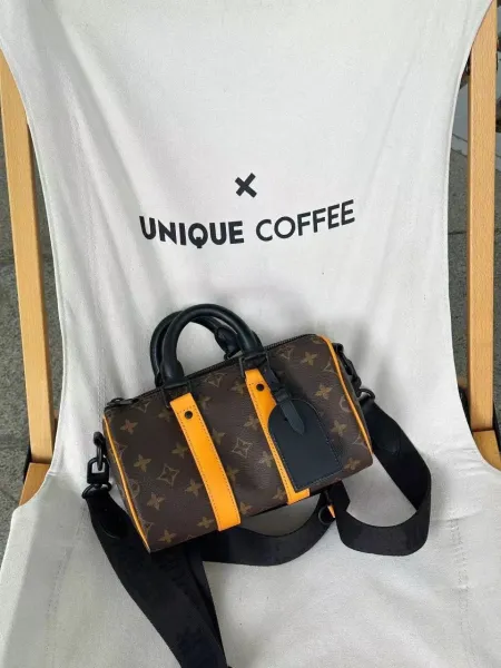 Louis Vuitton Monogram Eclipse Keepall XS Black and White Polka Dot Handbag - 16