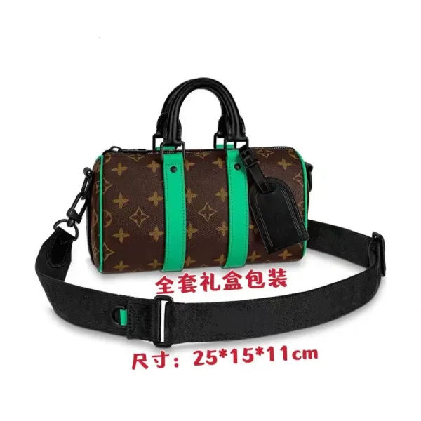 Louis Vuitton Monogram Eclipse Keepall XS Black and White Polka Dot Handbag - 6
