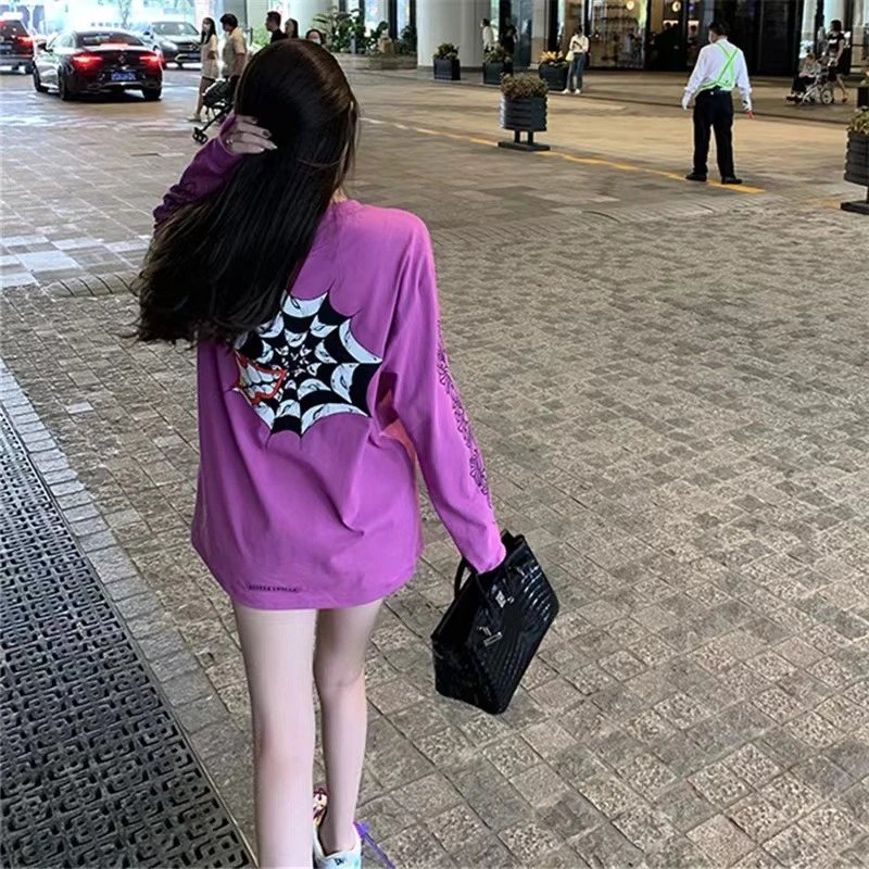 Spider Web Graphic Long Sleeve