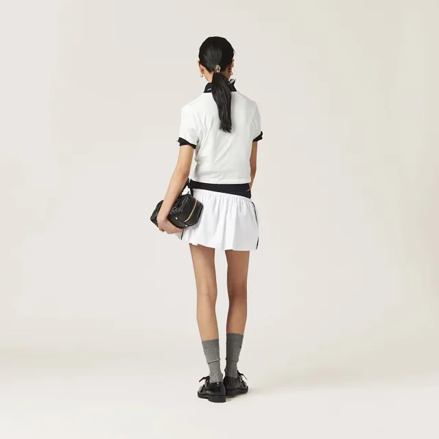 Unbranded T-Shirts Short-Sleeve Ringer T-Shirt with Embroidered Letter Motif product detail image 6