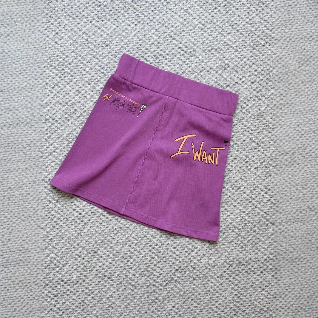 Chrome Hearts More Not Less Purple Skirt - 3