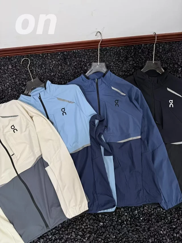 On Jackets Lightweight stand-collar reflective color-block running jacket product detail image 17