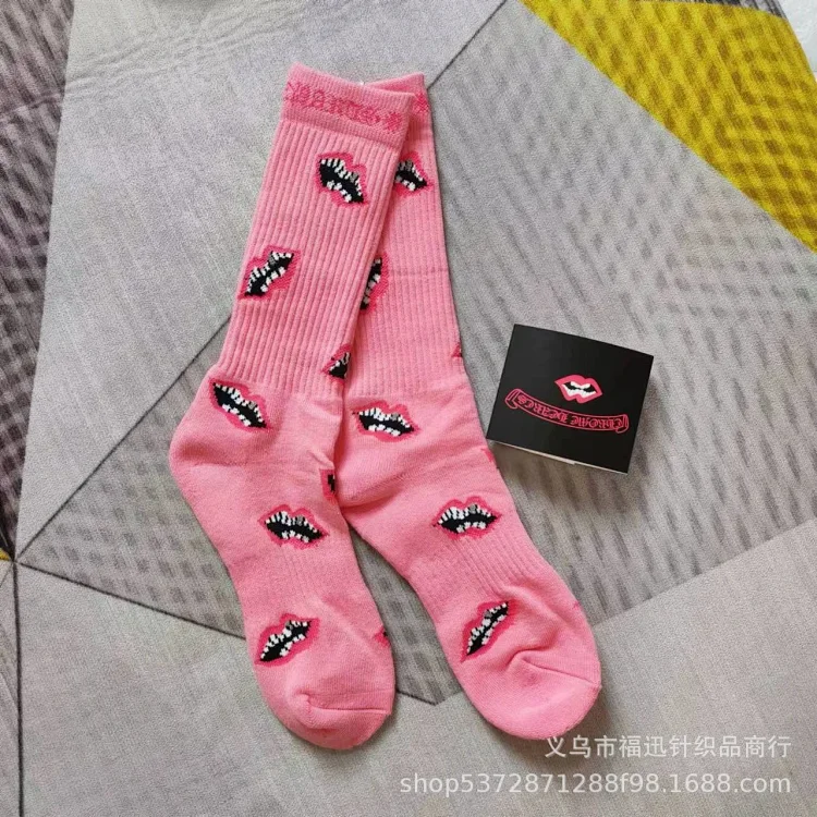 Towel Sports Socks Trendy Socks Bottom Red Lips Foreign Trade Letters Embroidered Label New Love Autumn and Winter *No quality issues and no return without reason(pic10) Towel Sports Socks Trendy Socks Bottom Red Lips Foreign Trade Letters Embroidered Label New Love Autumn and Winter *No quality issues and no return without reason