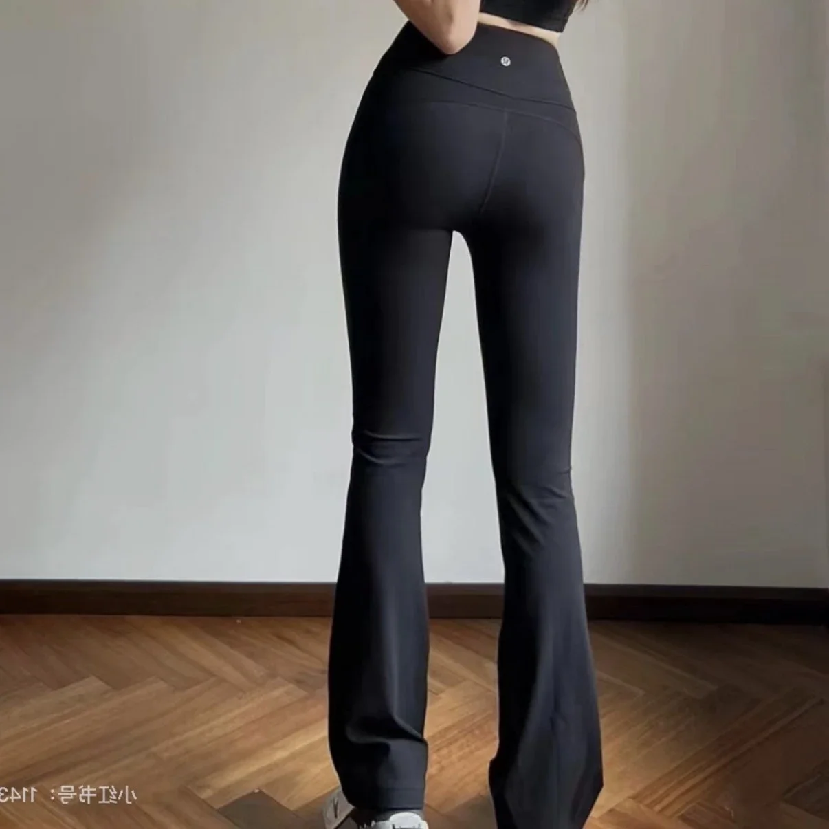 Slimming bell-bottoms, fitness wide-leg pants, high-waisted yoga, Pilates, butt lift, original naked