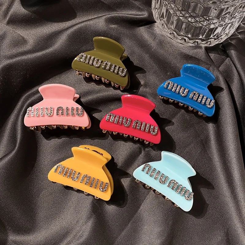 Hairpin ~ Feel the back of the head to grab the letter clip, high-grade candy shark acrylic clip color * no quality problems, no reason to return