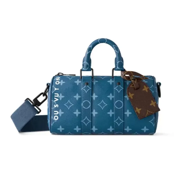 Louis Vuitton Monogram Eclipse Keepall XS Black and White Polka Dot Handbag - 12