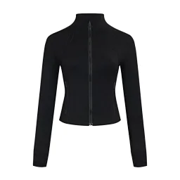thumbnail for Defcropped + whatsapp same style yoga clothes women's stand-up collar top yoga clothes sports jacket *No quality problems cannot be returned without reason