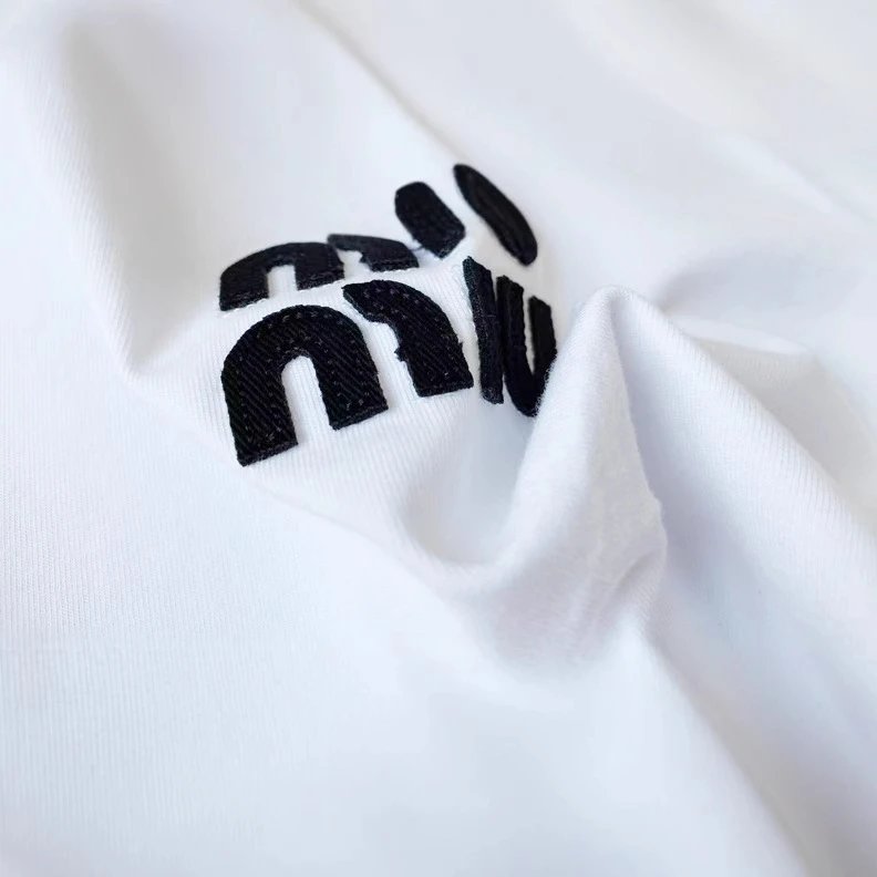 Unbranded T-Shirts Short-Sleeve Ringer T-Shirt with Embroidered Letter Motif image 2