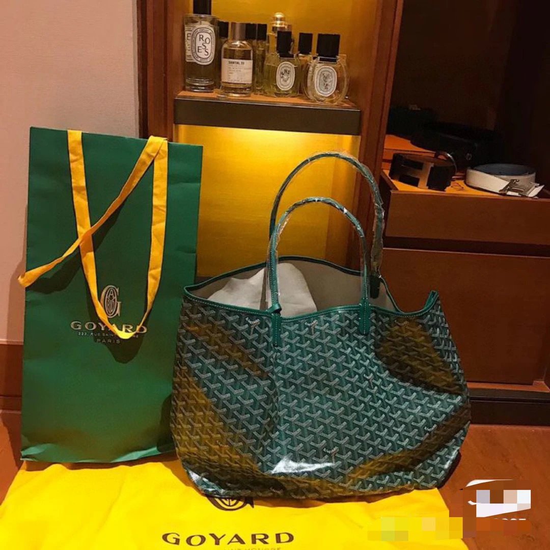 Goyard Saint Louis Tote Navy Blue Canvas Handbag with Pouch Tote Bag - 18