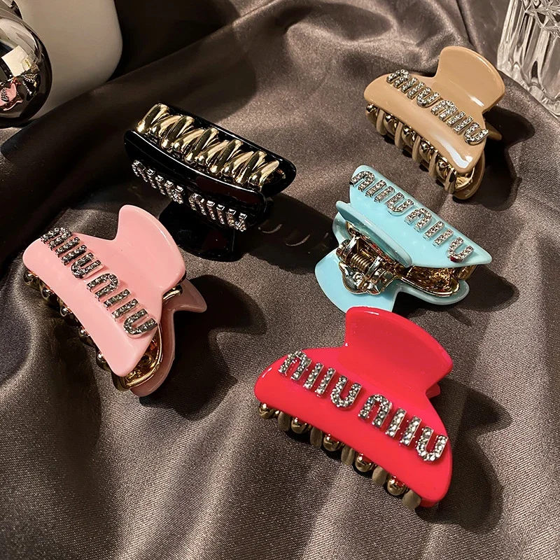 Hairpin ~ Feel the back of the head to grab the letter clip, high-grade candy shark acrylic clip color * no quality problems, no reason to return