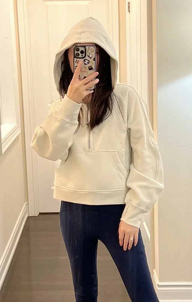 Unbranded Hoodies & Sweatshirts Half-Zip Hooded Sweatshirt with Kangaroo Pocket product detail image 8