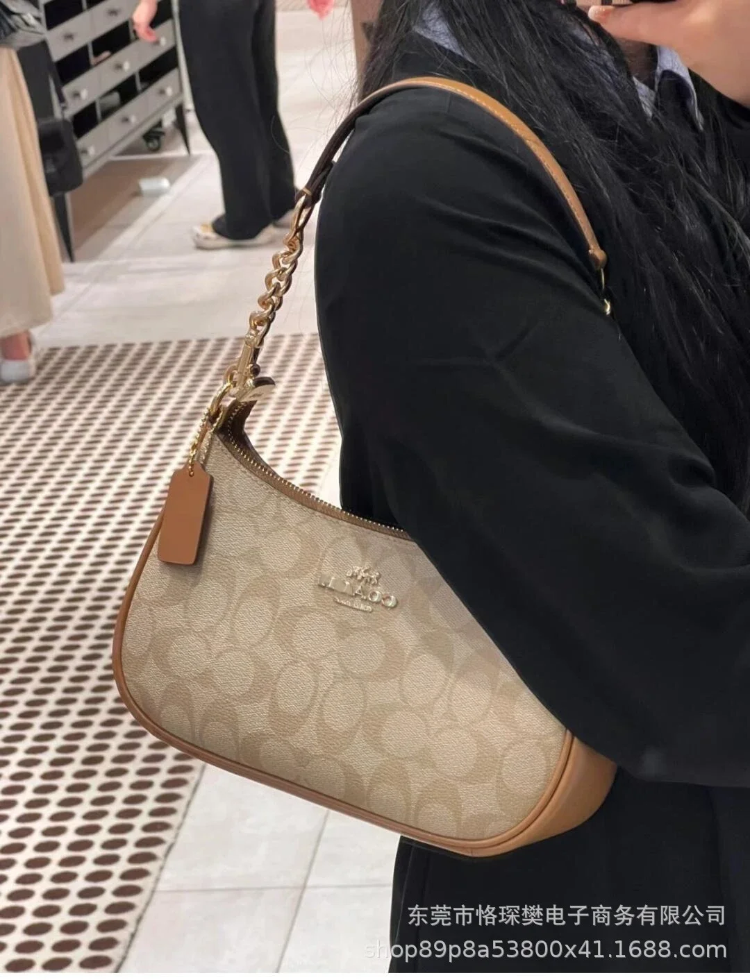 Bags Versatile High Bag Mahjong Women's Handbag Underarm Fashionable Crossbody Version Crescent Old Flower Bag Single Shoulder *No quality issues and no return without reason