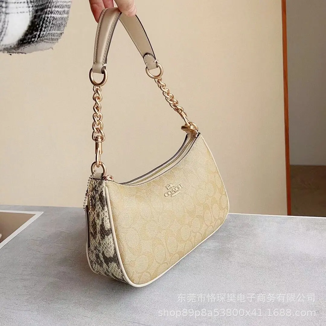 Bags Versatile High Bag Mahjong Women's Handbag Underarm Fashionable Crossbody Version Crescent Old Flower Bag Single Shoulder *No quality issues and no return without reason