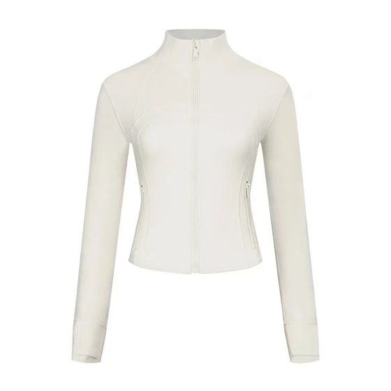 Defcropped+WhatsApp Same Yoga Clothes Women's Stand up Collar Top Yoga Clothes Sports Coat Gradually Upgraded Pocket Zipper Full Gold * No Quality Issues, No Reason for Return