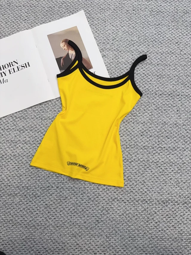 Chrome Hearts Vests Ringer camisole with horseshoe logo and floral print product detail image 15
