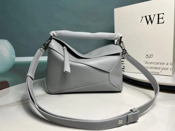 Loewe Puzzle Mini Black Leather Shoulder Bag - 11