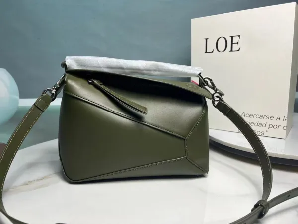 Loewe Puzzle Mini Black Leather Shoulder Bag - 13