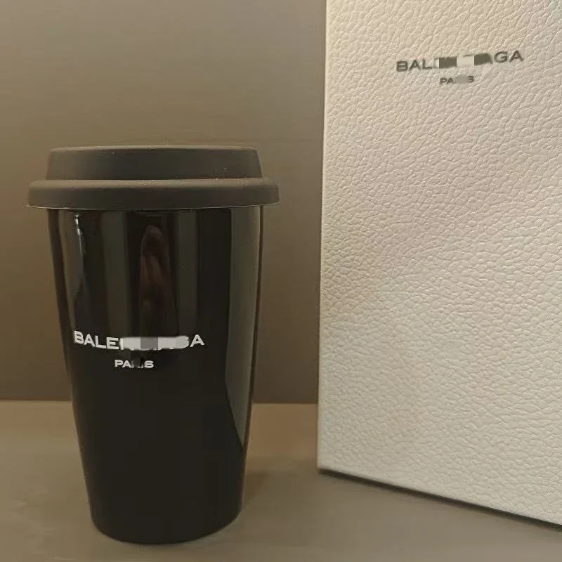 Hand Cup Paris Coffee Cup Coffee Cup Home Water Cup Mug Liner Ceramic Holding Ceramic Black and White Accompanying b* No quality issues, no return without reason