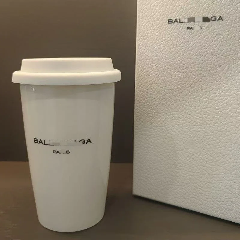 Hand Cup Paris Coffee Cup Coffee Cup Home Water Cup Mug Liner Ceramic Holding Ceramic Black and White Accompanying b* No quality issues, no return without reason