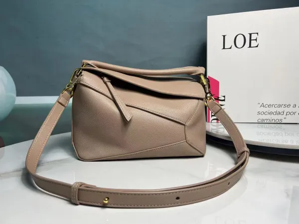 Loewe Puzzle Mini Black Leather Shoulder Bag - 2