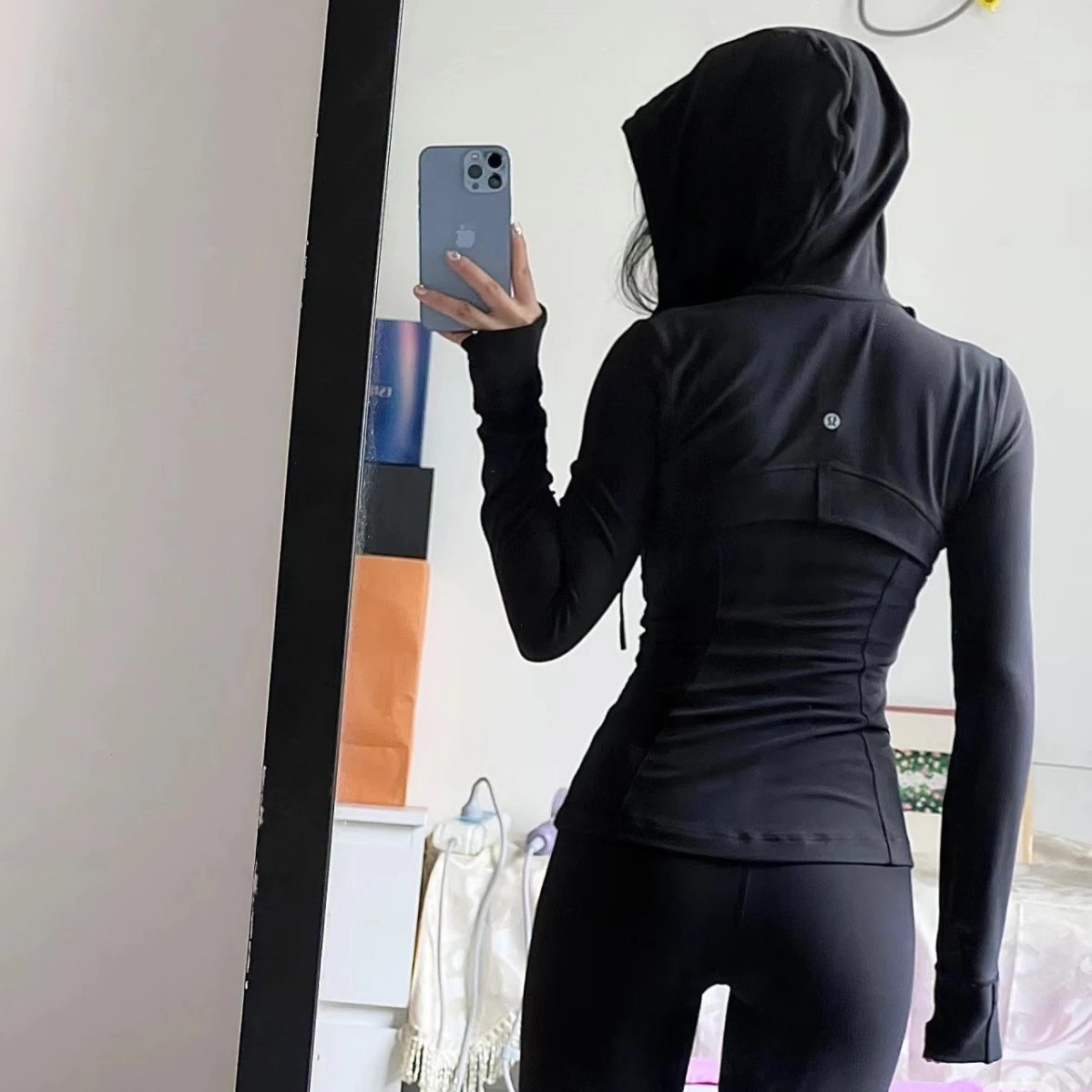 上衣服连帽瑜伽DefHood健身女士运动夹克春秋外套服透气无质量原因不可以无理由退货 4