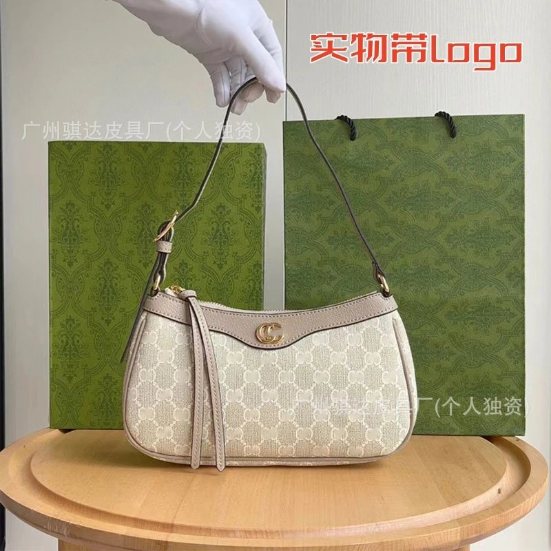 外贸老花女包百搭腋下logo潮流真皮包经典实物麻将新款单肩带直供无质量问题不可无理由退货 4
