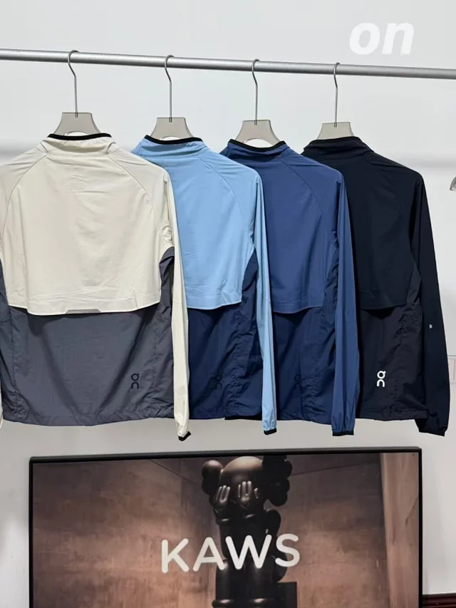 On Jackets Lightweight stand-collar reflective color-block running jacket product detail image 16
