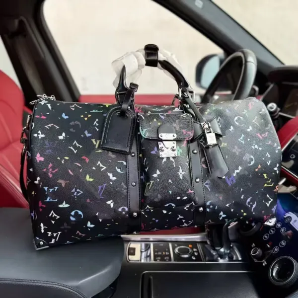 Louis Vuitton Monogram Multicolor Keepall Bandoulière 50 Duffle Bag - 3