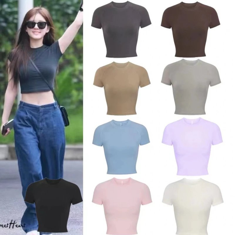 Basic Crop Top T-Shirt [9 styl