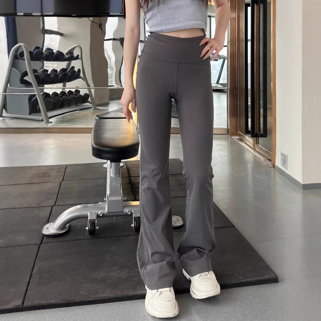 长裤瘦瑜伽修身微速干提喇叭裤黑色粉色腰显臀女高灰外穿Aloyoga无质量原因不可以无理由退货 4